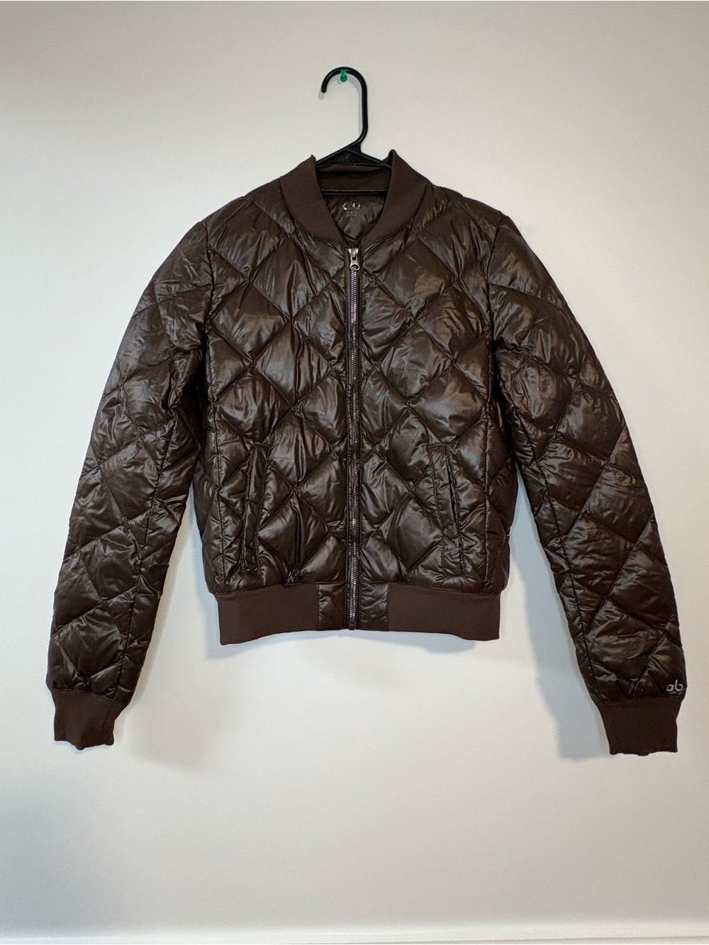 ALO Yoga Quilted Bomber Jacket - Brown - Picture 2 of 5